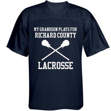 Grandpa Lacrosse Fan Unisex Augusta Replica Football Jersey
