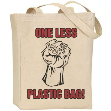 One Less Plastic Bag Liberty Bags Canvas Tote