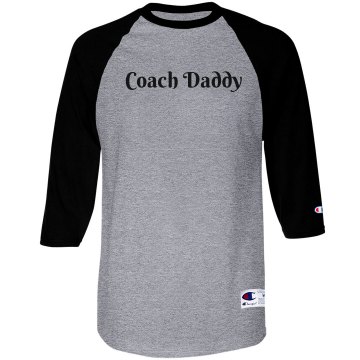 Coach Daddy Tee Unisex Anvil 3/4 Sleeve Raglan Baseball Tee