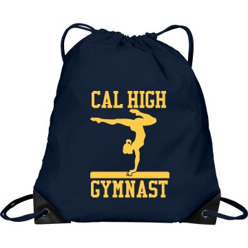 Cal High Gymnast Port & Company Drawstring Cinch Bag