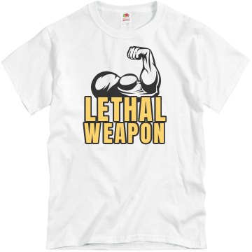 Lethal Weapon Arm Unisex Basic Gildan Heavy Cotton Crew Neck Tee