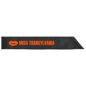 Miss Transylvania Adult Satin Party Sash