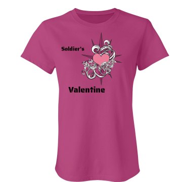 Soldier's Valentine Junior Fit Bella Sheer Longer Length Rib Tee