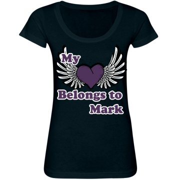 My Heart Belongs to Junior Fit Bella Sheer Longer Length Scoopneck Tee
