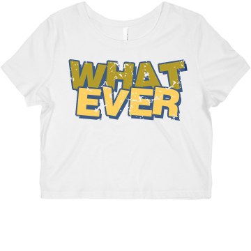 WHAT EVER Misses Bella Flowy Boxy Lightweight Crop Tee