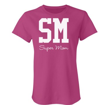 Super Mom Junior Fit Bella Sheer Longer Length Rib Tee