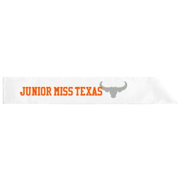 Junir Miss Texas Sash Adult Satin Party Sash