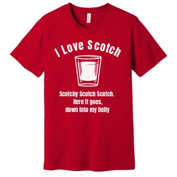 I Love Scotch Unisex Gildan Heavy Cotton Crew Neck Tee