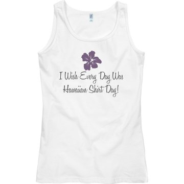 Hawaiian Shirt Day Junior Fit Bella Sheer Longer Length Rib Tank Top