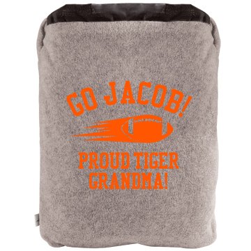 Proud Football Grandma 2-in-1 Poly Fleece Pillow Blanket 