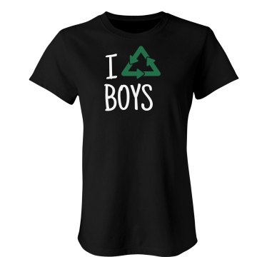 I Recycle Boys   Junior Fit Bella Sheer Longer Length Rib Tee