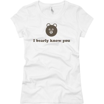 Bearly Know You Junior Fit Bella Sheer Longer Length Rib Tee