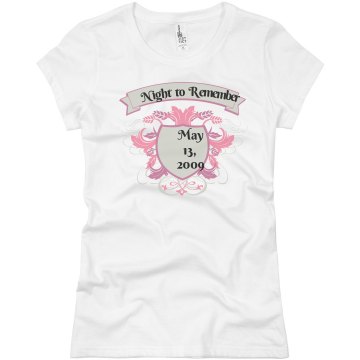 Night to Remember Junior Fit Basic Bella Favorite Tee