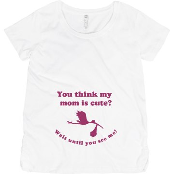 Cute Mom Maternity LA T Cotton Tee