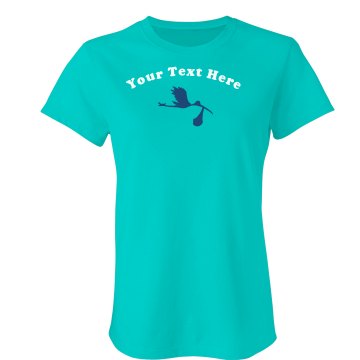 Stork Maternity Design Junior Fit Bella Sheer Longer Length Rib Tee