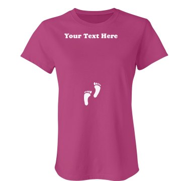 Baby Feet Maternity Junior Fit Bella Sheer Longer Length Rib Tee
