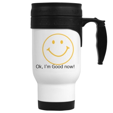 No Coffee Yet w/ Back 14oz White Stainless Steel Travel Mug