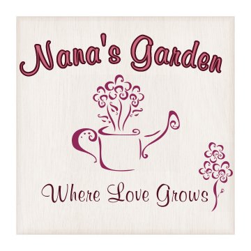 Nana's Garden Wood Plaque