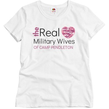 The Real Marine Wives Misses Relaxed Fit Basic Gildan Heavy Cotton Tee
