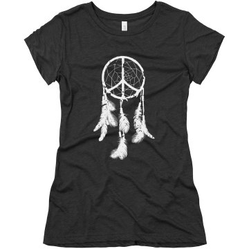 Peace Dreamcatcher Junior Fit Bella Triblend Tee