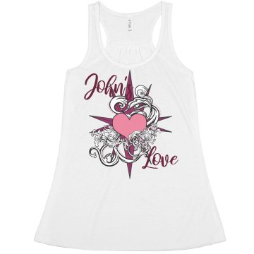 John's Love Tank Misses Relaxed Fit Port Authority Ribbed Tank