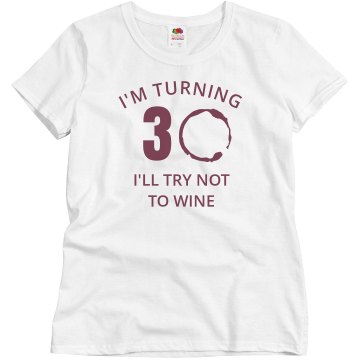30th Birthday Bash Tee Misses Relaxed Port & Company Essential Tee