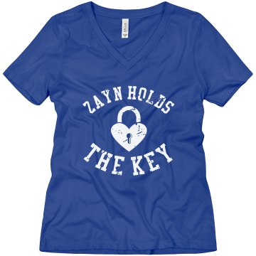 Zayn Holds the Key Misses Relaxed Fit Anvil V-Neck Tee