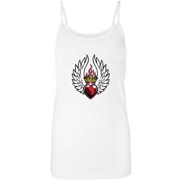 Mark, Be Mine! Junior Fit Bella Sheer Jersey Longer Length Tank Top