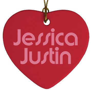 Valentine's Ornament Porcelain Heart Ornament