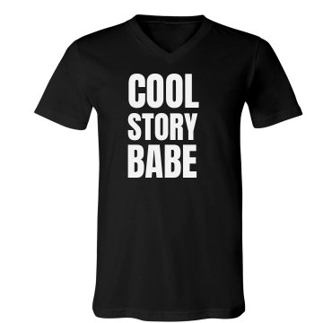Boy Cool Story Babe Unisex Canvas V-Neck Jersey Tee