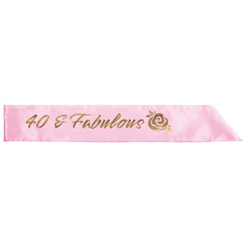 40 & Fab Sash Adult Satin Party Sash