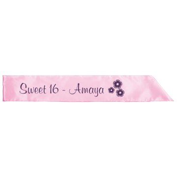 Sweet 16 Sash Adult Satin Party Sash