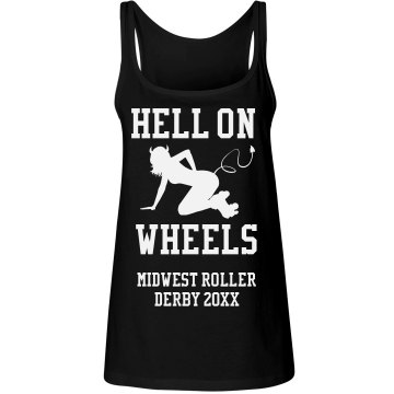 Hell On Wheels Derby Doll Junior Fit Bella 1x1 Rib Ringer Tee