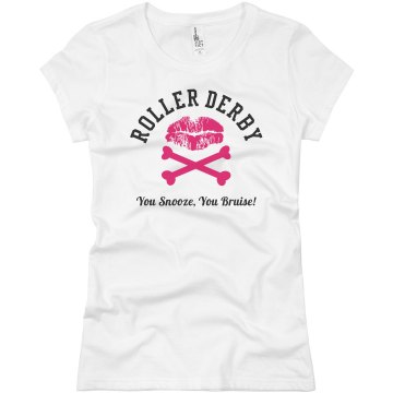 Roller Derby You Bruise T Junior Fit Basic Bella Favorite Tee