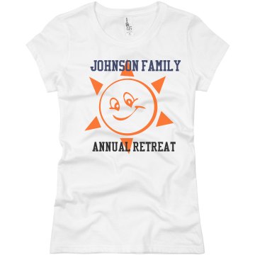 Johnson Family Retreat T Junior Fit Basic Bella Favorite Tee