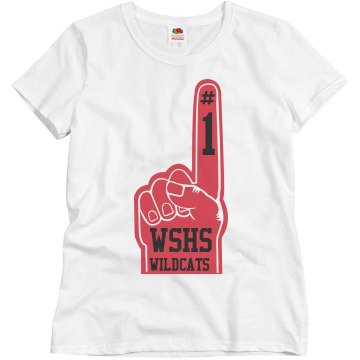 Foam Finger #1 Misses Relaxed Fit Basic Gildan Heavy Cotton Tee