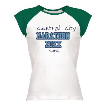 Marathon Tee Junior Fit Bella 1x1 Rib Cap Sleeve Raglan Tee