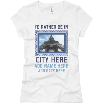 Vacation Photo T-Shirt Junior Fit Basic Bella Favorite Tee