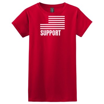 Support Misses Relaxed Fit Gildan Ultra Cotton Tee