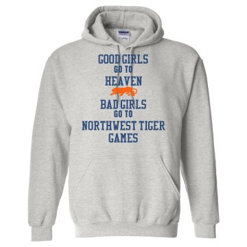 Bad Girl Tiger Football Unisex Gildan Heavy Blend Hoodie