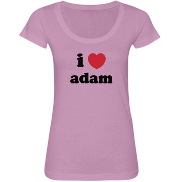 I Heart Adam Junior Fit Bella Sheer Longer Length Scoopneck Tee