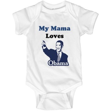 Mama Loves Obama Infant Rabbit Skins Lap Shoulder Creeper