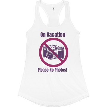 On Vacation Tank Junior Fit Bella Sheer Longer Length Rib Racerback Tank Top