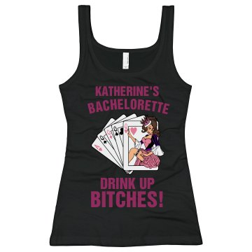 Vegas Bachelorette Tank Junior Fit Bella Sheer Longer Length Rib Tank Top