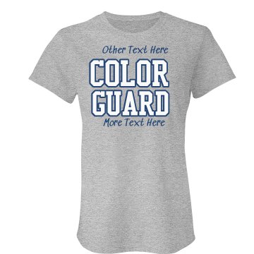 Color Guard School Colors Junior Fit American Apparel Fine Jersey Tee