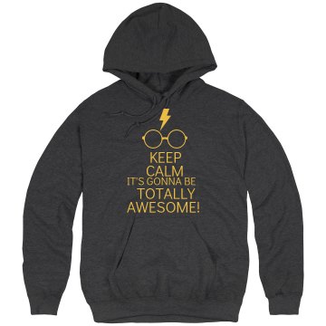 Keep Calm Totally Awesome Unisex Hanes Ultimate Cotton Heavyweight Hoodie