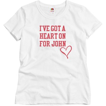 I've Got A Heart On Misses Relaxed Fit Basic Gildan Ultra Cotton Tee