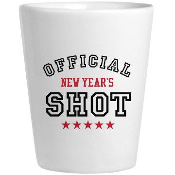 Official New Year's Shot Ceramic Shotglass