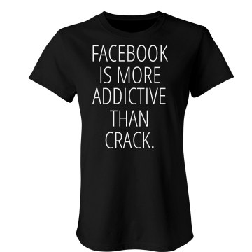 Facebook Crack Junior Fit Bella Sheer Longer Length Rib Tee