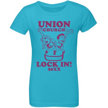 Church Lock In Tee Youth Gildan Ultra Cotton Crew Neck Tee